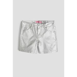 YMI Girls Silver Metallic Glam Shorts Size 10 Holiday Party or Summer Fun